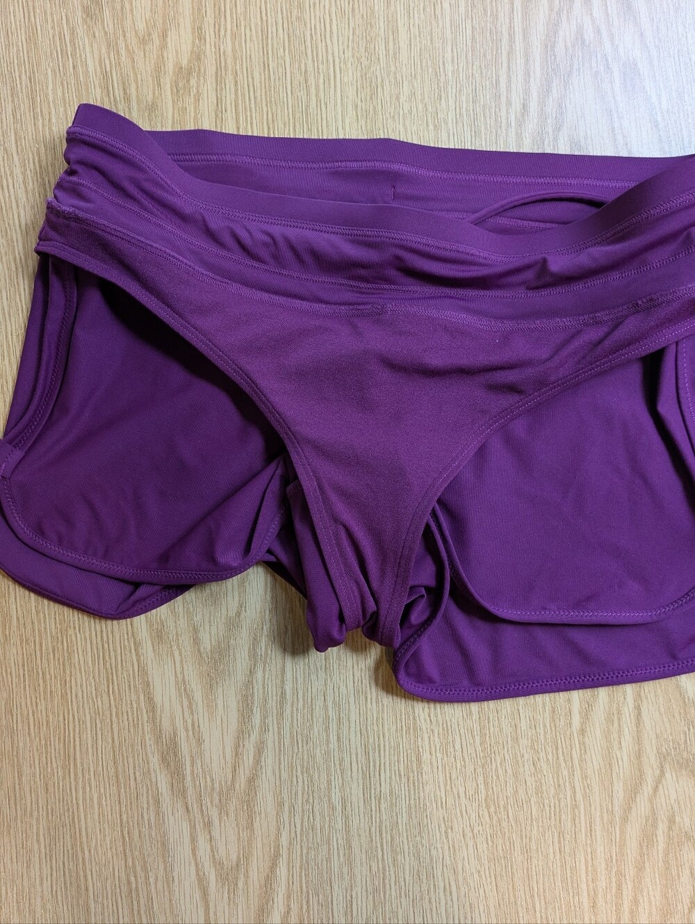Athleta Fun In The Sun Swim Shorts, Built-in Brief Boyshorts, Plum XXS / XS / S - Picture 5 of 7